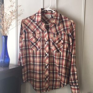 Vintage plaid western shirt